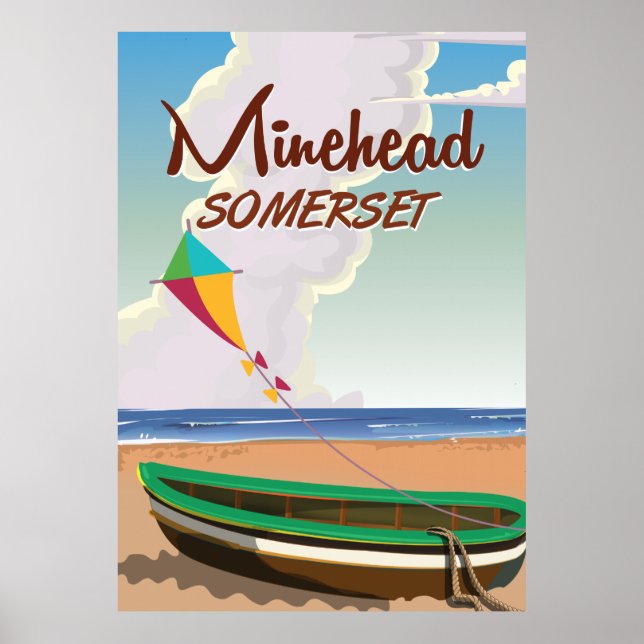 Affiche de voyage vintage Minehead Somerset (Devant)