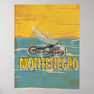 Affiche de voyage vintage Monténégro