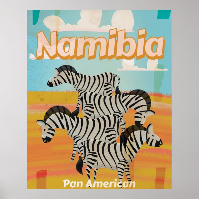 Affiche de voyage vintage Namibie (Devant)