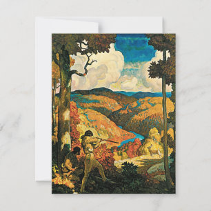 Affiche de voyage vintage NC Wyeth, Dans le vieux 