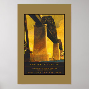 Affiche de voyage vintage New York Central Lines