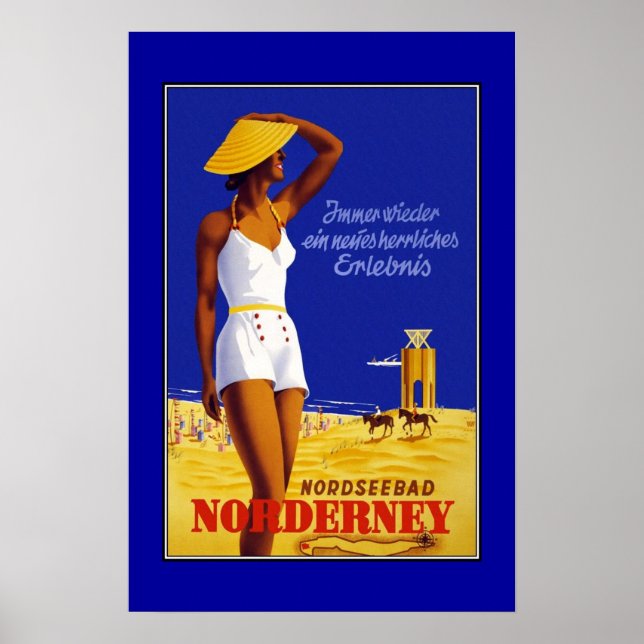 Affiche de voyage Vintage Nordseebad Norderney (Devant)