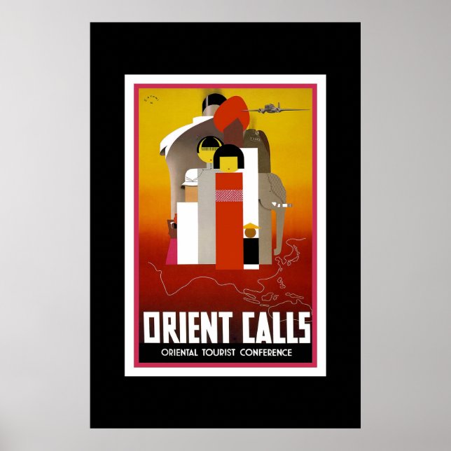 Affiche de voyage vintage Orient (Devant)