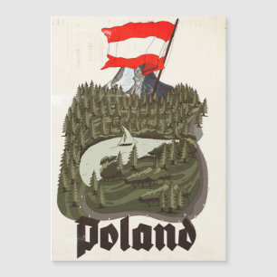 Affiche de voyage vintage Pologne