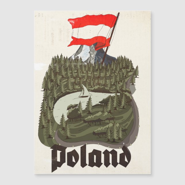 Affiche de voyage vintage Pologne (Devant)
