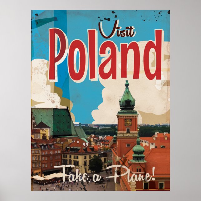 Affiche de voyage vintage Pologne (Devant)