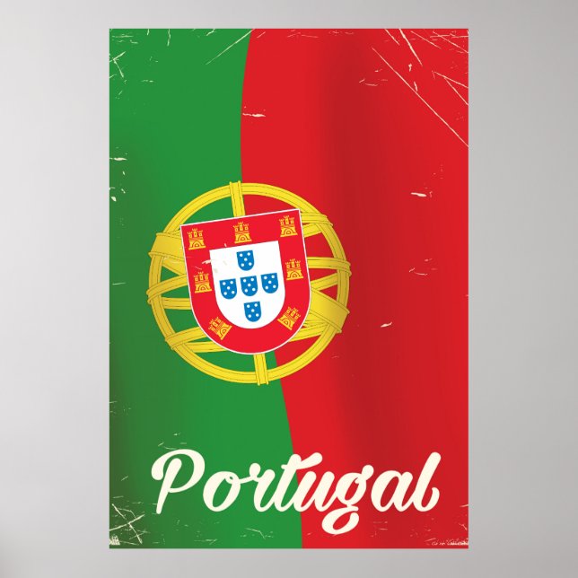 Affiche de voyage vintage Portugal. (Devant)