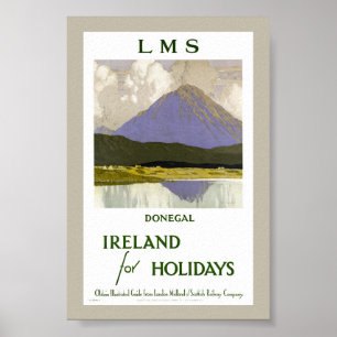 Affiche de voyage vintage restaurée d'Irlande Done