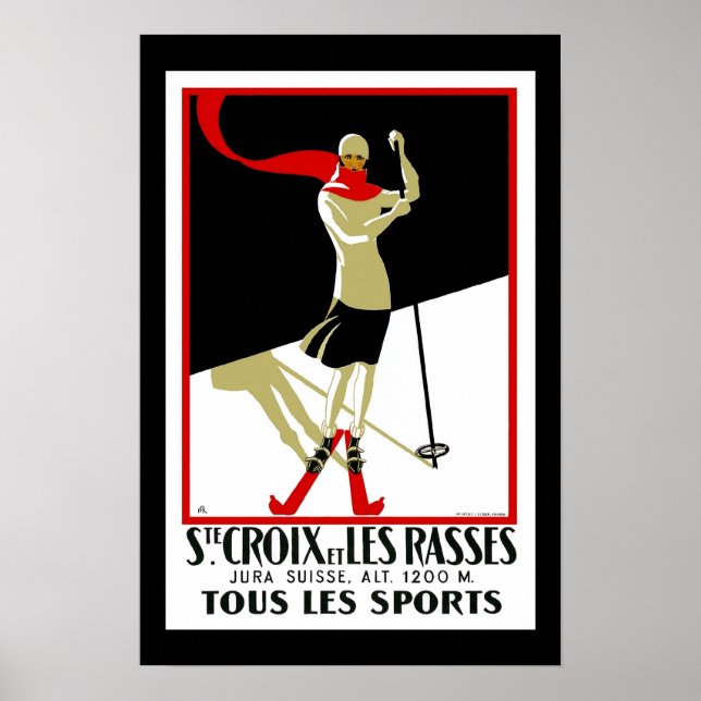 Affiche de voyage Vintage Saint Croix Ski (Devant)