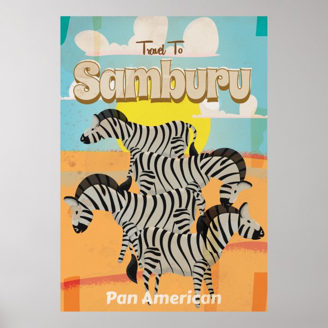 Affiche de voyage vintage Samburu (Devant)