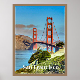 Affiche de voyage vintage San Francisco