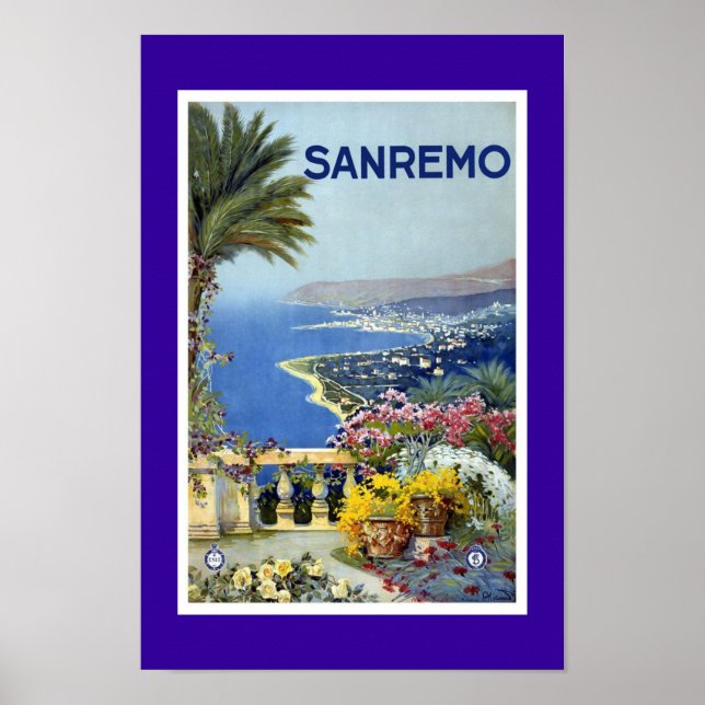 Affiche de voyage vintage Sanreno (Devant)