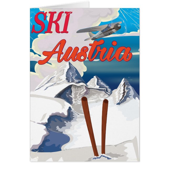 Affiche de voyage vintage Ski Autriche (Devant)