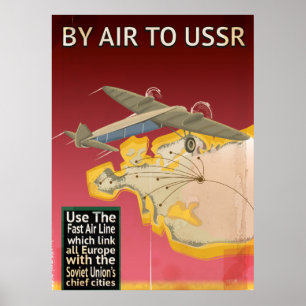 Affiche de voyage vintage soviétique URSS