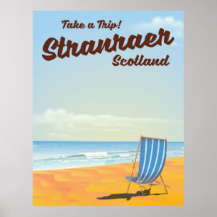 Affiche de voyage vintage Stranraer Écosse