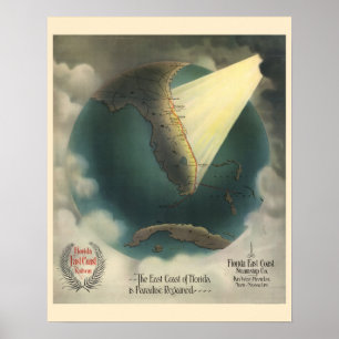 Affiche de voyage vintage sur le chemin de fer de