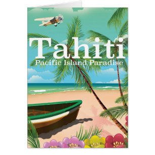 Affiche de voyage vintage Tahiti
