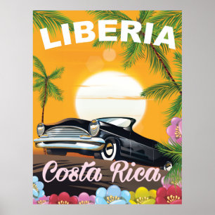 Affiche de voyage vintage Tortuguero, Costa Rica