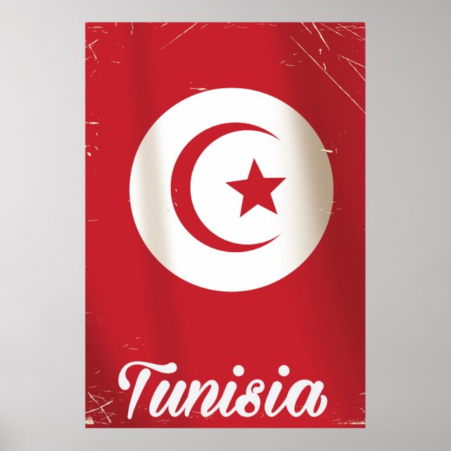 Affiche de voyage vintage Tunisie (Devant)