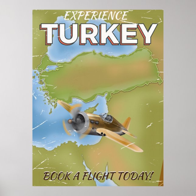 Affiche de voyage vintage Turquie (Devant)