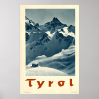 Affiche de voyage vintage Tyrol Autriche - Impress