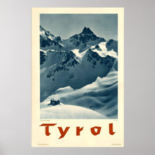 Affiche de voyage vintage Tyrol Autriche - Impress