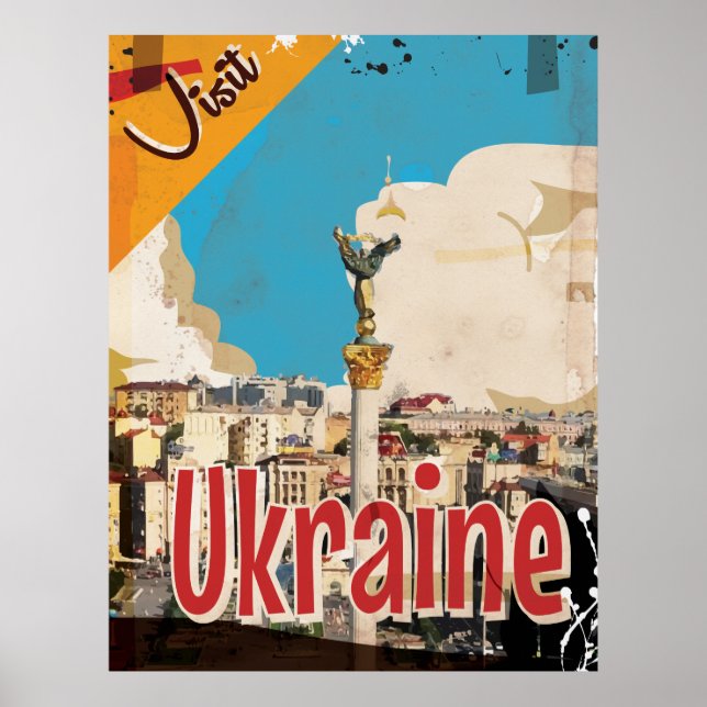Affiche de voyage vintage Ukraine (Devant)
