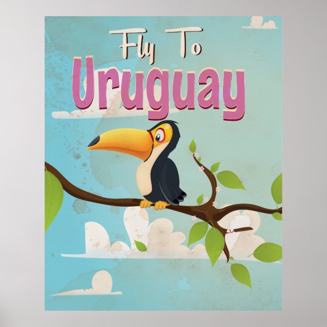 Affiche de voyage vintage Uruguay. (Devant)