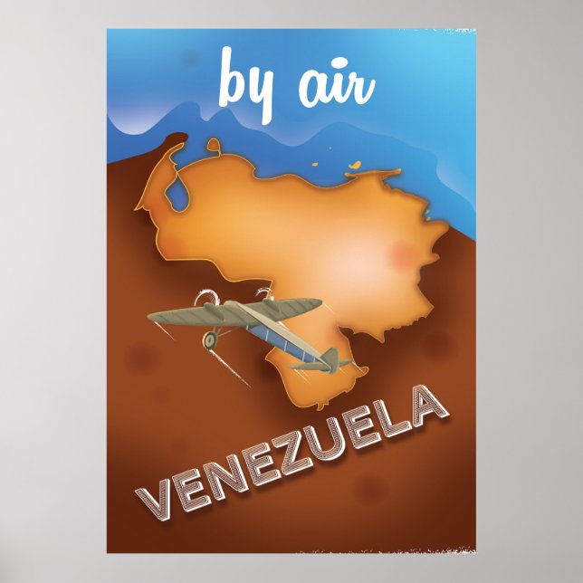 affiche de voyage vintage venezuela (Devant)