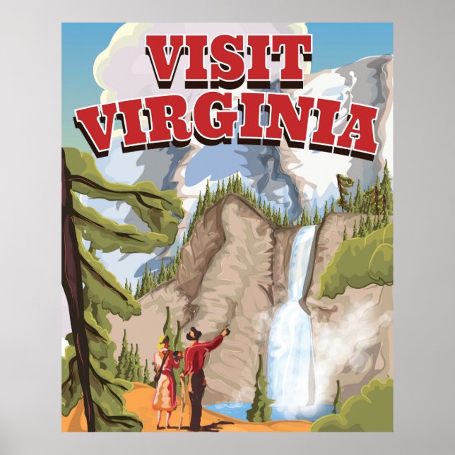 affiche de voyage vintage Virginia State (Devant)