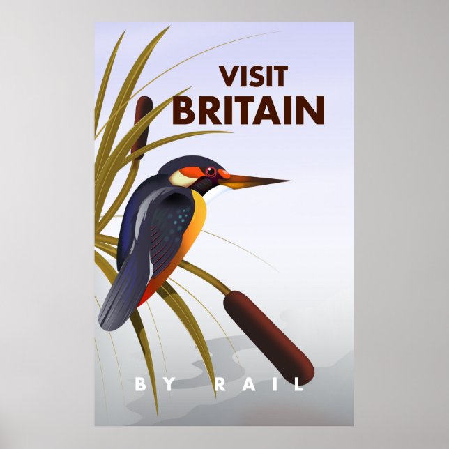 Affiche de voyage vintage Visit Britain. (Devant)