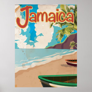Affiche de voyage vintage Visitez la Jamaïque