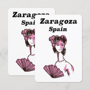 Affiche de voyage vintage Zaragoza Espagne