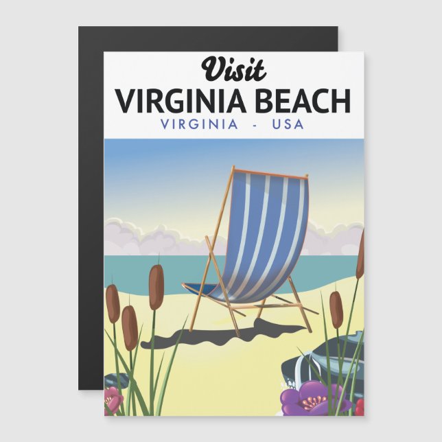 affiche de voyage Virginia Beach Virginia USA (Devant / Derrière)