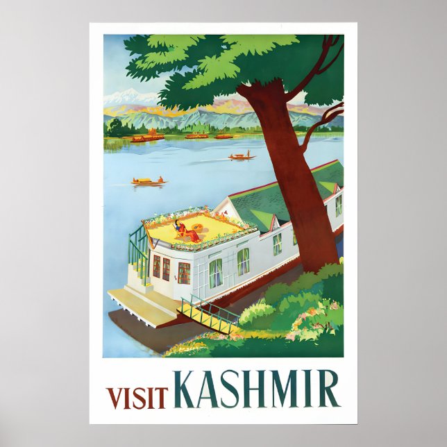 Affiche de voyage Visitez le Cachemire (Devant)