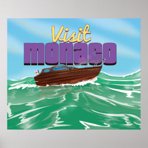 Affiche de voyage Visitez Monaco