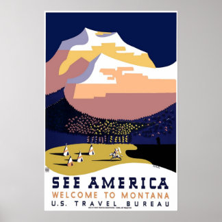 Affiche de voyage - Voir Amérique