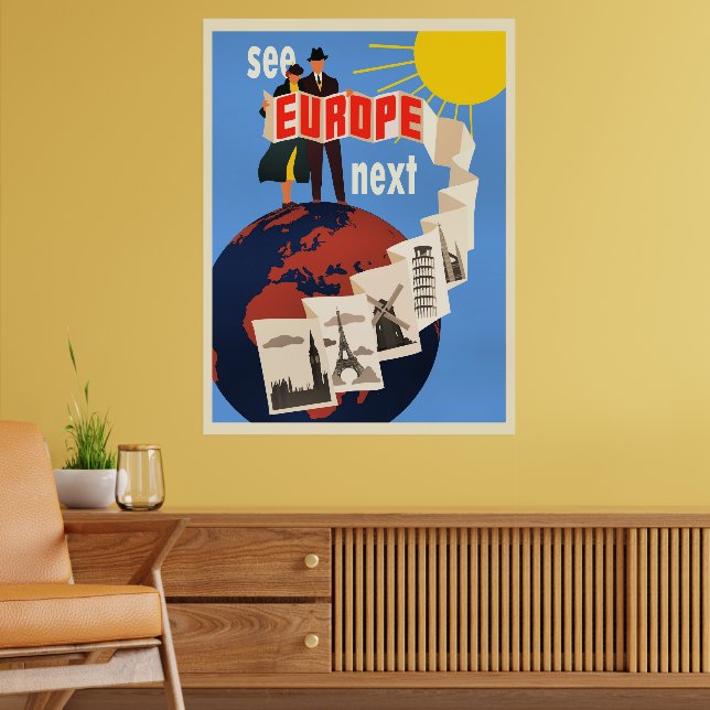 Affiche de voyage Voir l'Europe ensuite, (Salon 2)