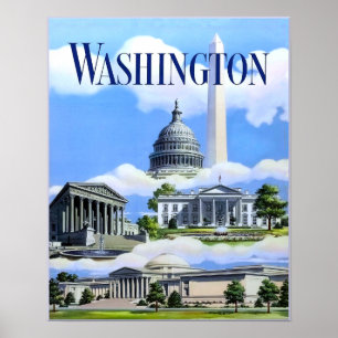Affiche de voyage Washington DC
