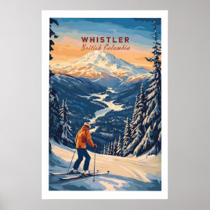 Affiche de voyage Whistler - Colombie-Britannique