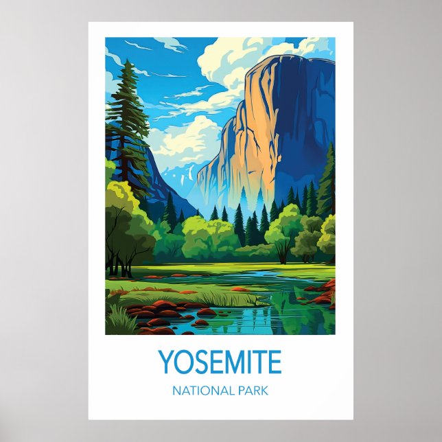 Affiche de voyage Yosemite Art du parc national (Devant)