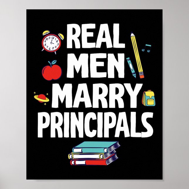 Affiche De vrais Hommes Marient Principaux Joyeux Mariage  (Devant)