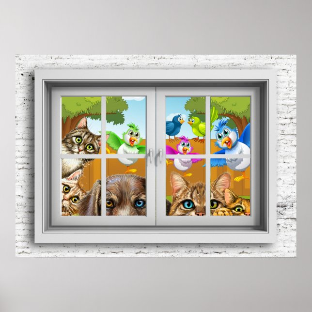 Affiche de vue de fenêtre (Devant)