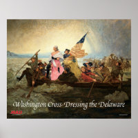Affiche de Washington travesti traversant le Delaw