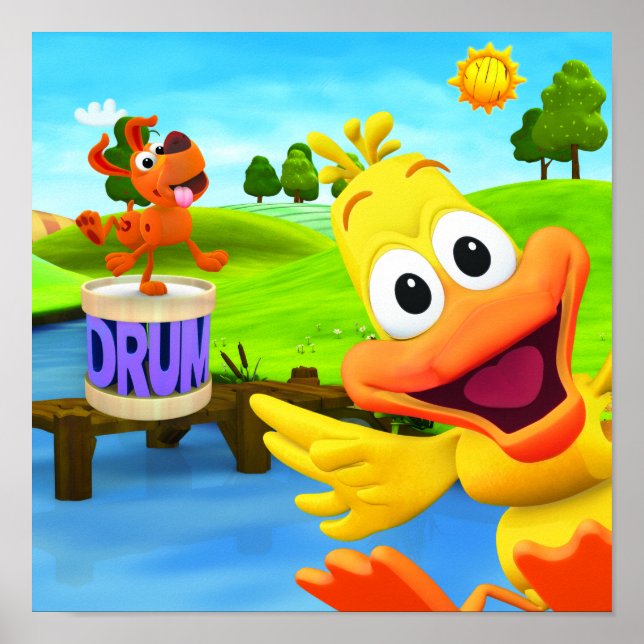 Affiche de WordWorld Dancing Dog et Duck (Devant)