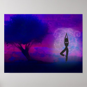 Affiche de yoga de méditation