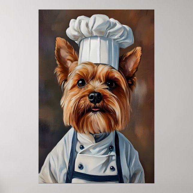 Affiche de Yorkshire Terrier en chapeau de chef, A (Devant)