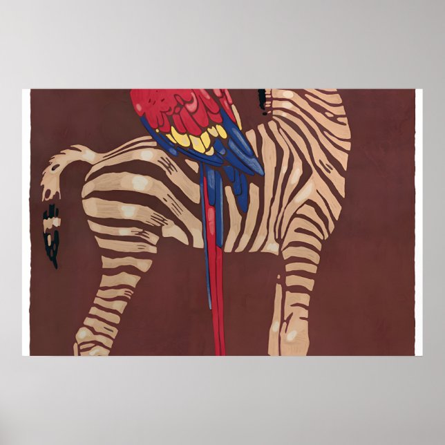 Affiche de zoo allemand des années 1920 Visitez le (Devant)