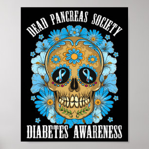 Affiche Dead Pancreas Society Amusants Diabète Sensibilisa