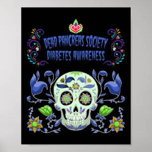 Affiche Dead Pancreas Society Blue Sugar Diabetes Awards